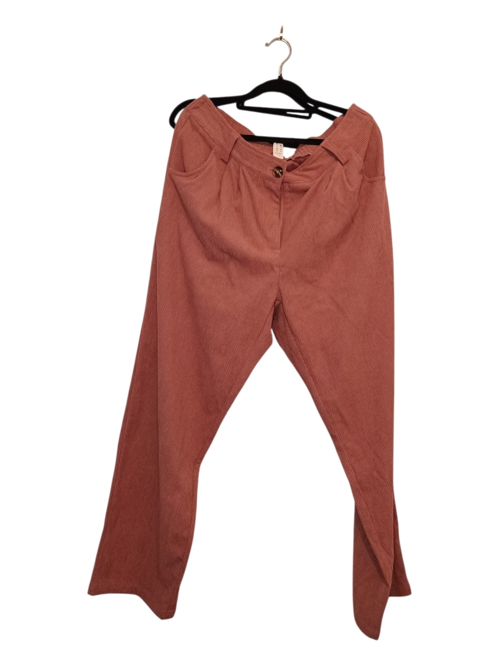 HALARA Rust Corduroy High-Rise Wide-Leg Trousers